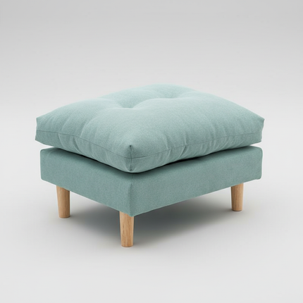 Soft Velvet Solid Wood Bed-End Bench  Durable Nordic Sofa Footstool  Sturdy Living Room Ottoman  Versatile Square Footrest