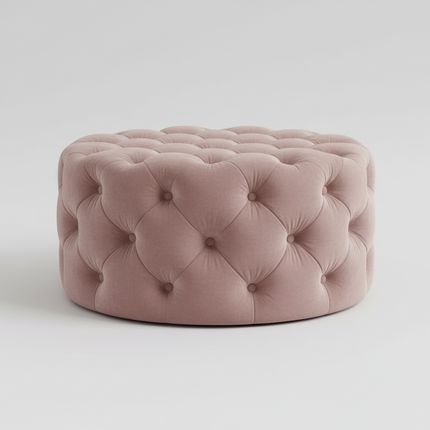 Velvet Round Ottoman Luxury Sofa Living Room Furniture Modern Bedroom Floor Pouf Clothing Store Shoes-changing Soft Stool B