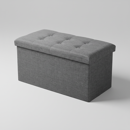 WOLTU Functional Storage Foot Stool Ottoman Bench Folding Chest Storage Cube Colorful Storage Box Upholstered Seat Removable Lid