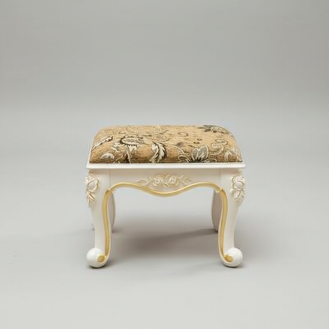 Retro Fabric Dressing Chair, Child Round Stool, Dressing Seat, Home Furniture, Living Room Dinning Chair, ABS Leg, Round Ottoman