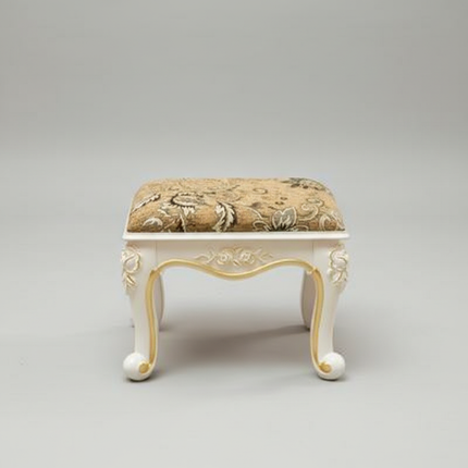 Retro Fabric Dressing Chair, Child Round Stool, Dressing Seat, Home Furniture, Living Room Dinning Chair, ABS Leg, Round Ottoman