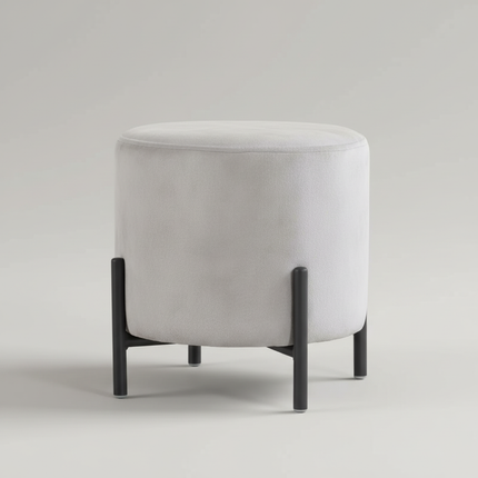 Customized Velvet Dressing Stool Golden Leg Tassel Makeup Bench Openable Ottoman Pouf for Home Fashionable Furniture