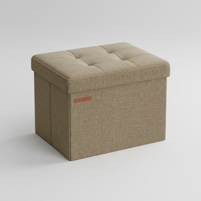 SONGMICS 41cm Bench with Storage Folding Seat Chest Storage Box Footstool Base