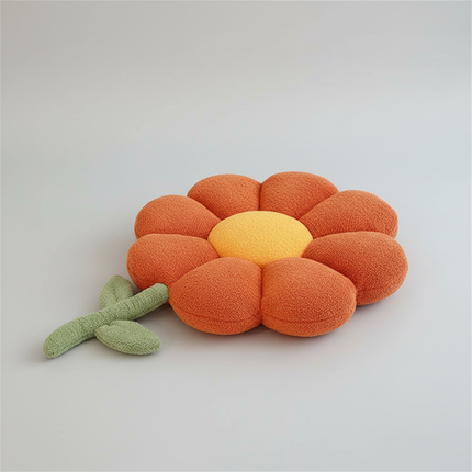 Ins Flower Pillow Office Chair Lumbar Back Cushion Cute Plush Sofa Throw Pillows Soft Elastic Decor Cushions Winter Oreiller