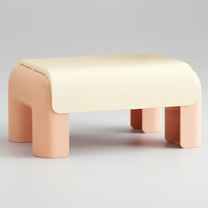 Ergonomic Shoe Changing Stool Waterproof Anti-Slip Toilet Footstool Multi-Function Universal Bathroom Foot Stool Wear Shoes