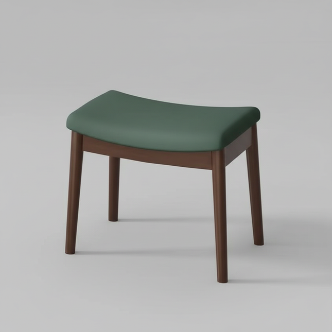 Foot Stool, Saddle Cushion Vanity Stool, Modern Concave Ottoman with Upholstered Seat for Entryway, Bedroom, Patio, Living Room.