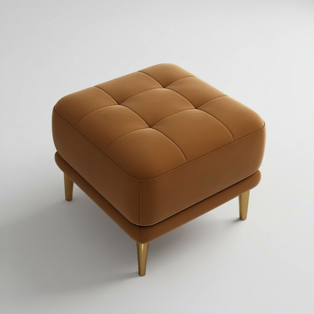 Modern Light Luxury Foot Stool Comfortable Velvet Shoes Bench Elastic Latex Sofa Seat Stable and Load Bearing Hallway Ottoman