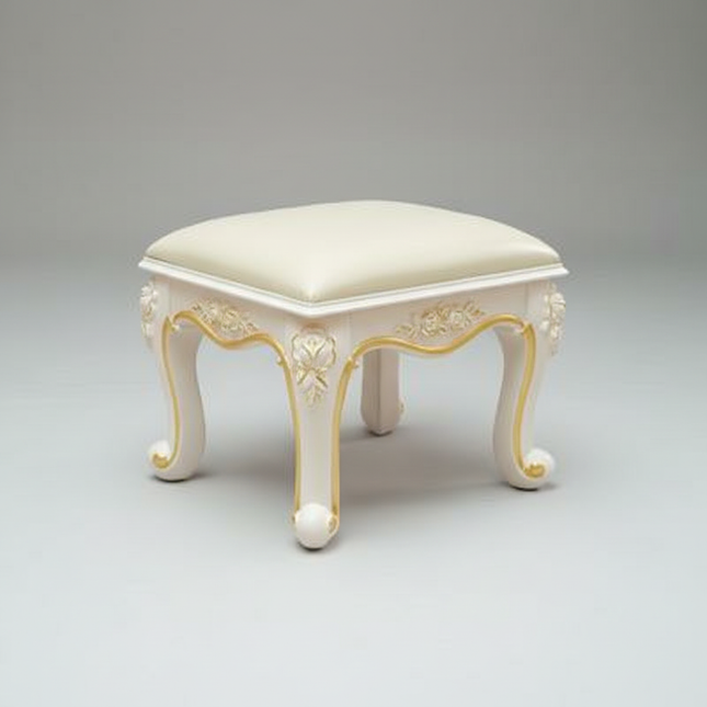 Retro Fabric Dressing Chair, Child Round Stool, Dressing Seat, Home Furniture, Living Room Dinning Chair, ABS Leg, Round Ottoman