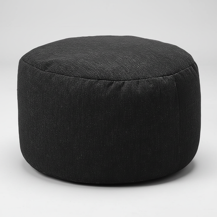 OTAUTAU Round Stool D30cm*H20cm Linen Bean Bag Ottoman with Filling Beanbag Pouf Footstool Tatami Futon Puff JD001