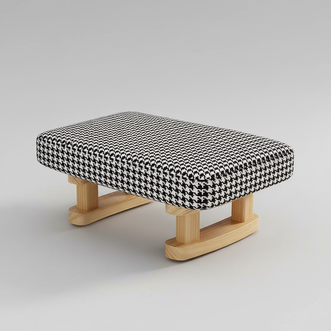 Colofull Small Wooden Stool Footrest Seat with Non-Slip Pad Small Square for Household Living Room Hallway Sofa Tea Stools