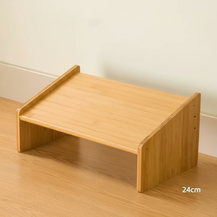 Comfortable footstool with adjustable pedals fatigue relieving footstool bamboo office footstool seat posture improvement device