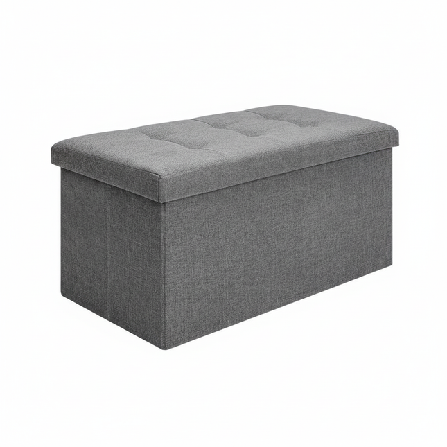 Folding Storage Ottoman Bench Folding Storage Trunk Footrest Stool Cube Bench Storage Chest Footrest Coffee Table Padded Seat