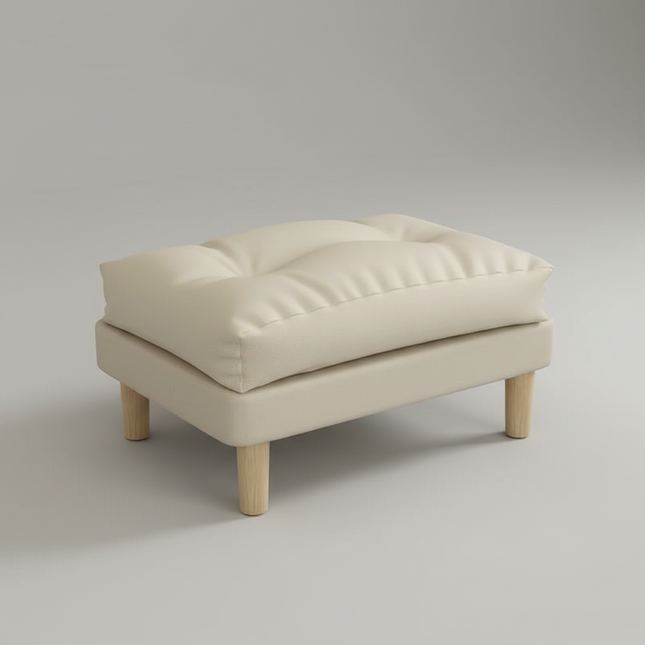 ‌Ergonomic Ottoman Footrest - Adjustable Height Sofa Stool with Memory Foam Leg Rest & Shoe Bench Storage Solution‌