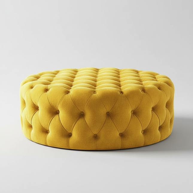 Velvet Round Ottoman Luxury Sofa Living Room Furniture Modern Bedroom Floor Pouf Clothing Store Shoes-changing Soft Stool B