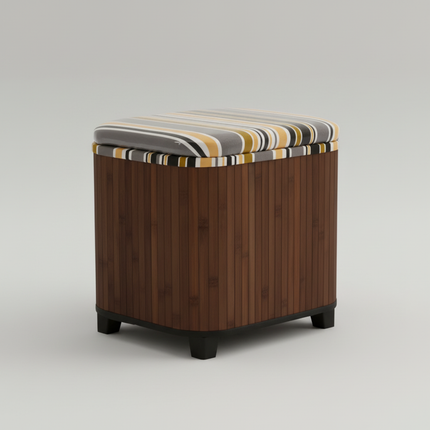 Japanese Solid Wood Small Square Stool with Storage Box Sundries Toys Organizer Household Hallway Shoes Change Footstool Ottoman