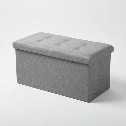 WOLTU Functional Storage Foot Stool Ottoman Bench Folding Chest Storage Cube Colorful Storage Box Upholstered Seat Removable Lid