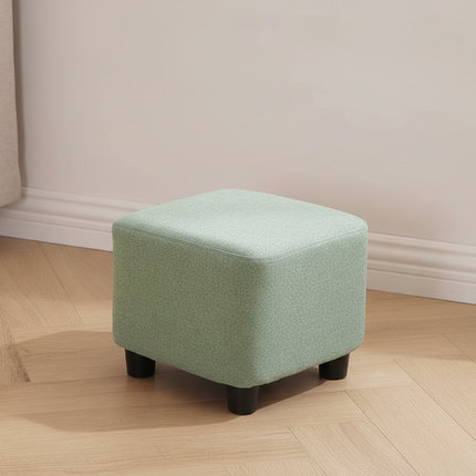 Solid Pine Square Wooden Stool Living Room Sofa Stool Customizable Stool with 4 Legs