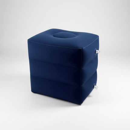 PVC Inflatable Travel Pillow Foot Rest Pillow Stool  Kids Airplane Bed Car Bus Adjustable Three Layers Height Adult Flight Foot