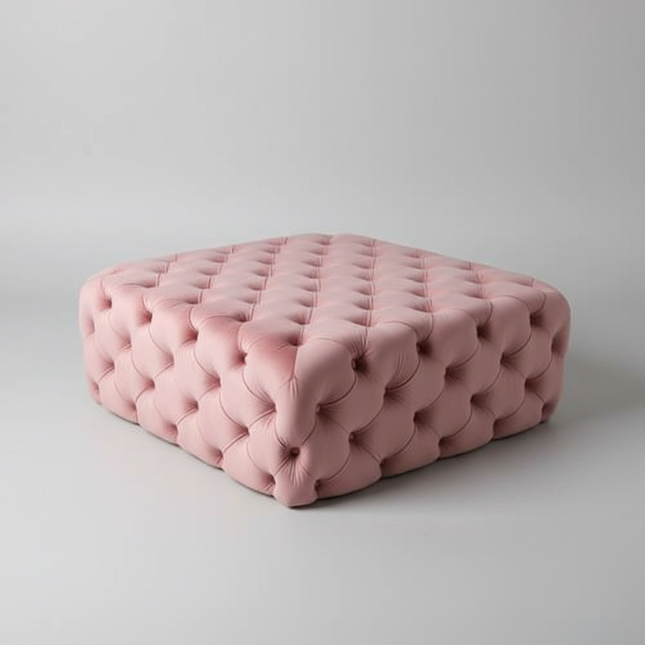 Nordic Living Room Ottoman Round Button Velvet Shoe Changing Stool Apartment Living Room Light Luxury Home Small Makeup Stool