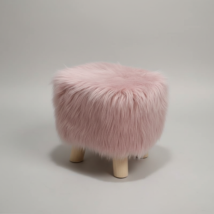 Adorable Shoes-changing Stool Plush Wooden Footrest Removable Chair Cover Soft Seat Cushion Home Decor Furnitu 가구 걸상