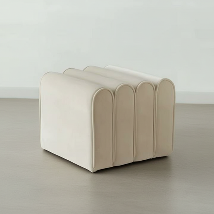 Shoe Change Stool for Living Room Fitting Room Bedroom Fashion Designer Sofa Foot Stool Frame Bed End Stool  Flannel + Wood