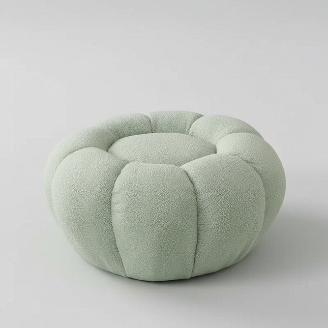 Pumpkin Sofa Low Stools Foot pedal Lamb Wool Shape Velvet Fabric Simple Modern Living Room Light Luxury Bedroom Round Ottomans