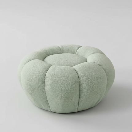 Pumpkin Sofa Low Stools Foot pedal Lamb Wool Shape Velvet Fabric Simple Modern Living Room Light Luxury Bedroom Round Ottomans