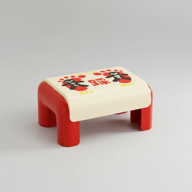 Ergonomic Shoe Changing Stool Waterproof Anti-Slip Toilet Footstool Multi-Function Universal Bathroom Foot Stool Wear Shoes