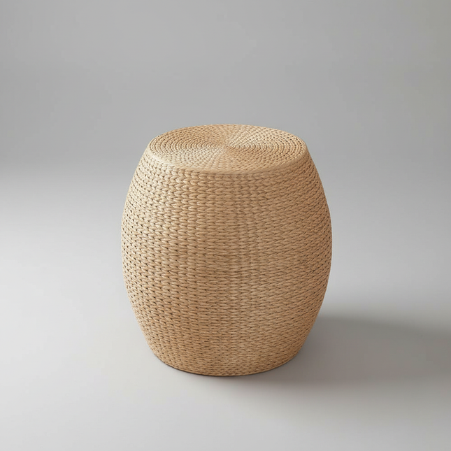 Straw Pier Changing Shoe Stool Tatami Round Stool Hallway Ottoman Furniture For Home Hand Woven Bedroom Rattan Chair Modernity