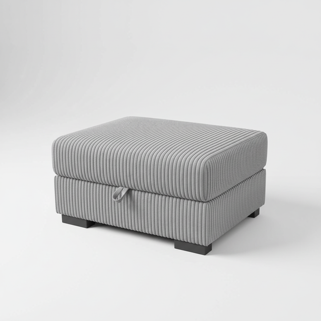 Anajqaqia Sofa Foot stool with Storage Room Ottoman Storage stool with Lid Cord Fabric