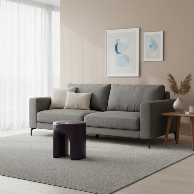 Nordic Simple Round Stool Creative Side Table Stool for Home Living Room Designer Low Stool Popular Small-sized Apartment - gallery 1