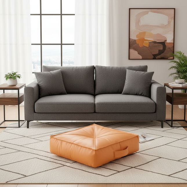 Cushion futon tatami floor footstool bay window cushion padded cushion cushion pillow small bench square round low stool - gallery 1