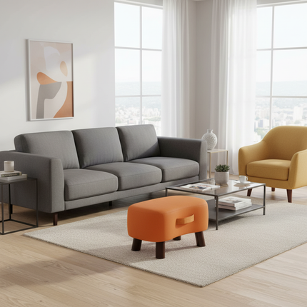 Simple Shoe Changing Stool Living Room Sofa Pedal Stool Coffee Soft Bag Household Nordic Furniture Shoe Bench Dining - gallery 1