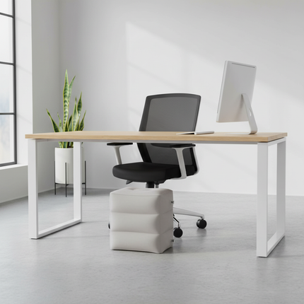 Inflatable Footrest Pillow Portable Foot Pad 3 Layer Height For Airplane Travel Essentials Great for Office Home Trains Cars - gallery 1