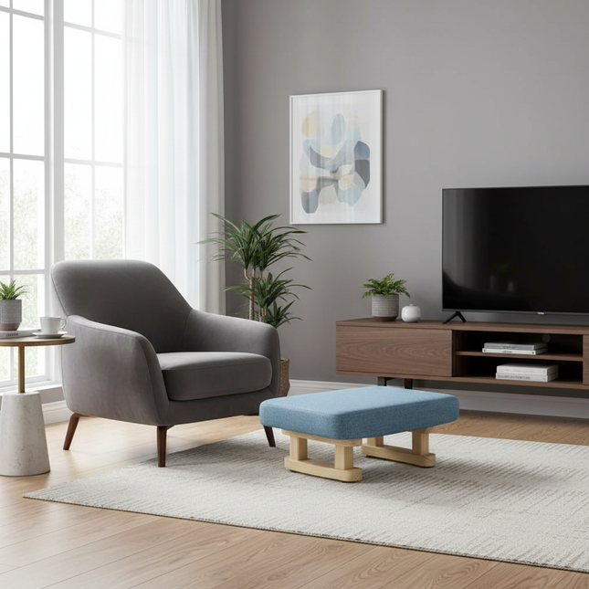 1Pc Creative Small Wood Stool Foot Rest Sofa Living Room Chair - gallery 1