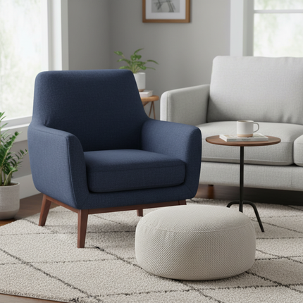 Fabric Removable and Washable Round Floor Futon Seat Pouf Ottoman Foot Rest  Window Living Room Tatami Low Stool Pedal - gallery 1