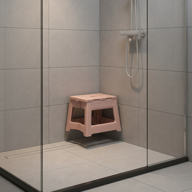 Lightweight Folding Step Stool Multi Purpose Handheld Thickened Footstool Non-Slip Plastic Small Benches Kitchen - gallery 1