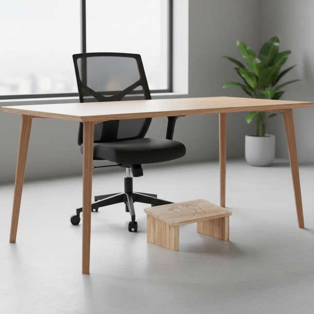 Solid Wood Footrest With Sloping Surface office Footrest Under the Desk Footstool Wooden Foot Rest Stool Pain Relief Office Foot - gallery 1