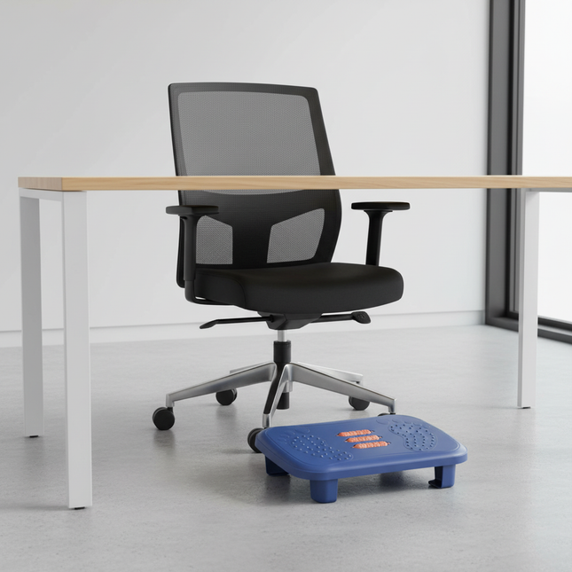 Foot Rest Under Desk Leg Rest with Roller Massage Foot Nursing Stool Foot Stool for Car Computer Desk Women Men Living Room Home - gallery 1