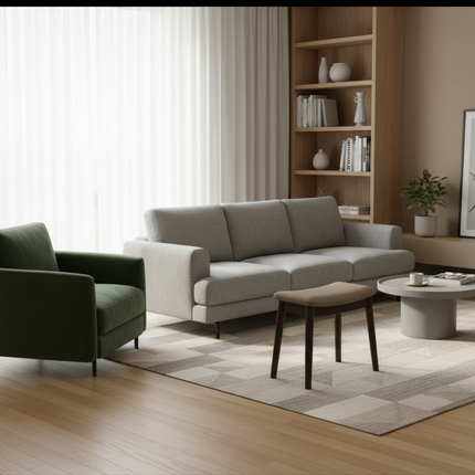 Vanity Stool Vanity Chair 18 Inch-  Stool Chair Wood Legs, Modern Piano Bench Makeup and Foot Stool for Bedroom. - gallery 1