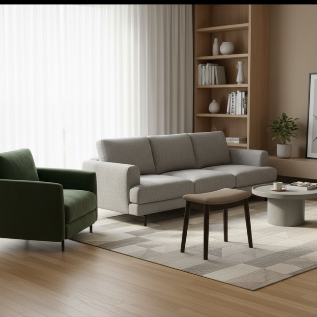 Vanity Stool Vanity Chair 18 Inch-  Stool Chair Wood Legs, Modern Piano Bench Makeup and Foot Stool for Bedroom. - gallery 1