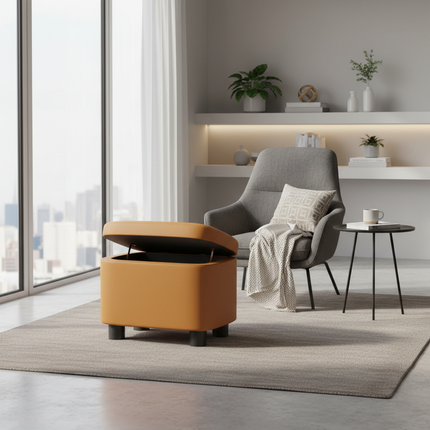 home Furniture Household Low Stool Living Room Coffee Table Sofa Stools Soft Bag Pier Ottoman Footrest With Storage Space Stool - gallery 1