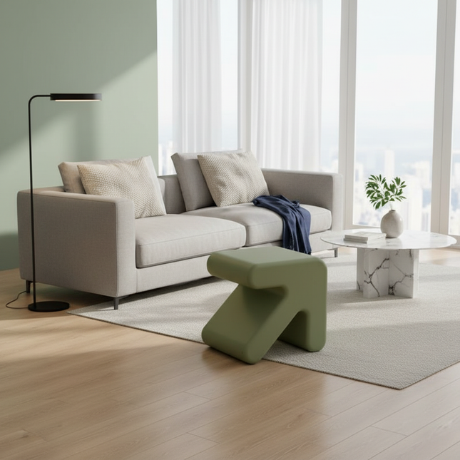 Warming New Style  Modern Simple Arrow Stool Creative Plastic Small Love Stool Fitting Room Door Shoe Stool Rest Stool - gallery 1