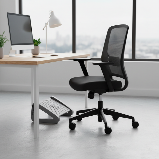 Ottoman Anti-tilting Erlang Legs Six-gear Adjustable Footstool Office Table Foot Pedal - gallery 1