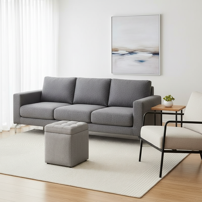 Storage Ottoman Coffee Table Living Room Sofa Stool Storage Chair for Footrest Multifunctional Foot Stool for Home Furniture - gallery 1