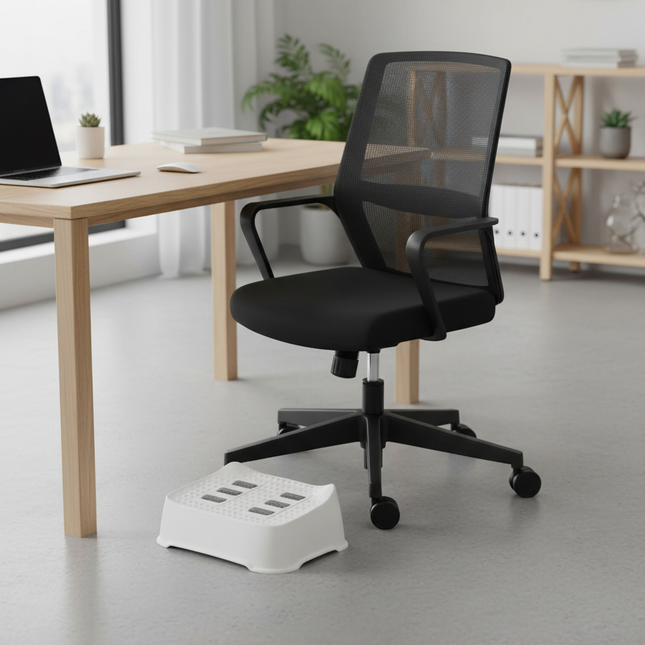 Footstool Under the Table Home Use Resting Legs Footrest Office Foot Pedal Stepping Board Office Comfort Footrest Creative Rolle - gallery 1