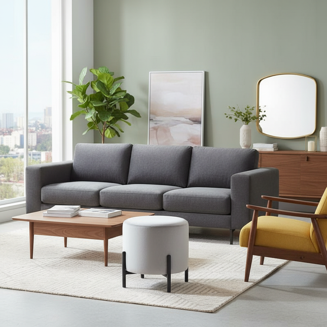 Customized Velvet Dressing Stool Golden Leg Tassel Makeup Bench Openable Ottoman Pouf for Home Fashionable Furniture - gallery 1