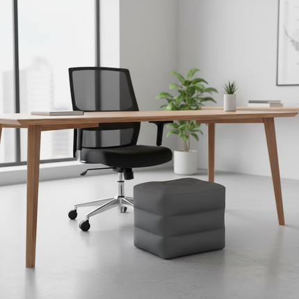 PVC Inflatable Travel Pillow Foot Rest Pillow Stool  Kids Airplane Bed Car Bus Adjustable Three Layers Height Adult Flight Foot - gallery 1