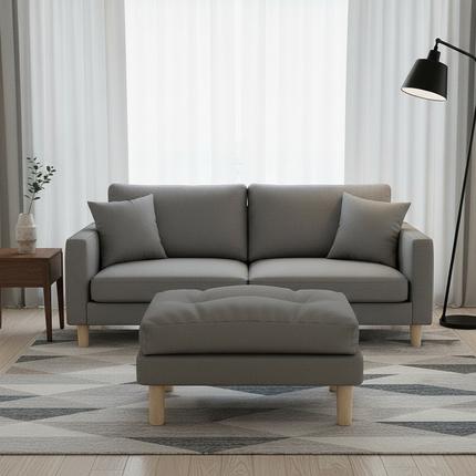 ‌Ergonomic Ottoman Footrest - Adjustable Height Sofa Stool with Memory Foam Leg Rest & Shoe Bench Storage Solution‌ - gallery 1