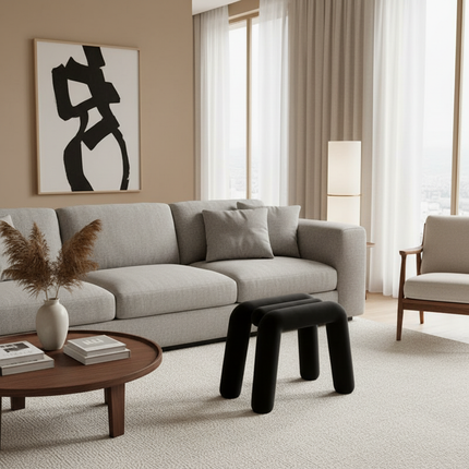 UVR Light Luxury Stool Modern Simple Coffee Table Stool Bedroom Makeup Chair Sofa Footstool Doorway Shoeshine Stool Furniture - gallery 1